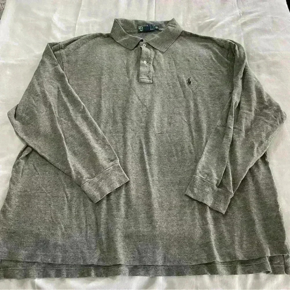 Polo Ralph Lauren Other - Polo Ralph Lauren Polo Shirt Big Men Size 3XB Long Sleeve Gray Cotton Casual